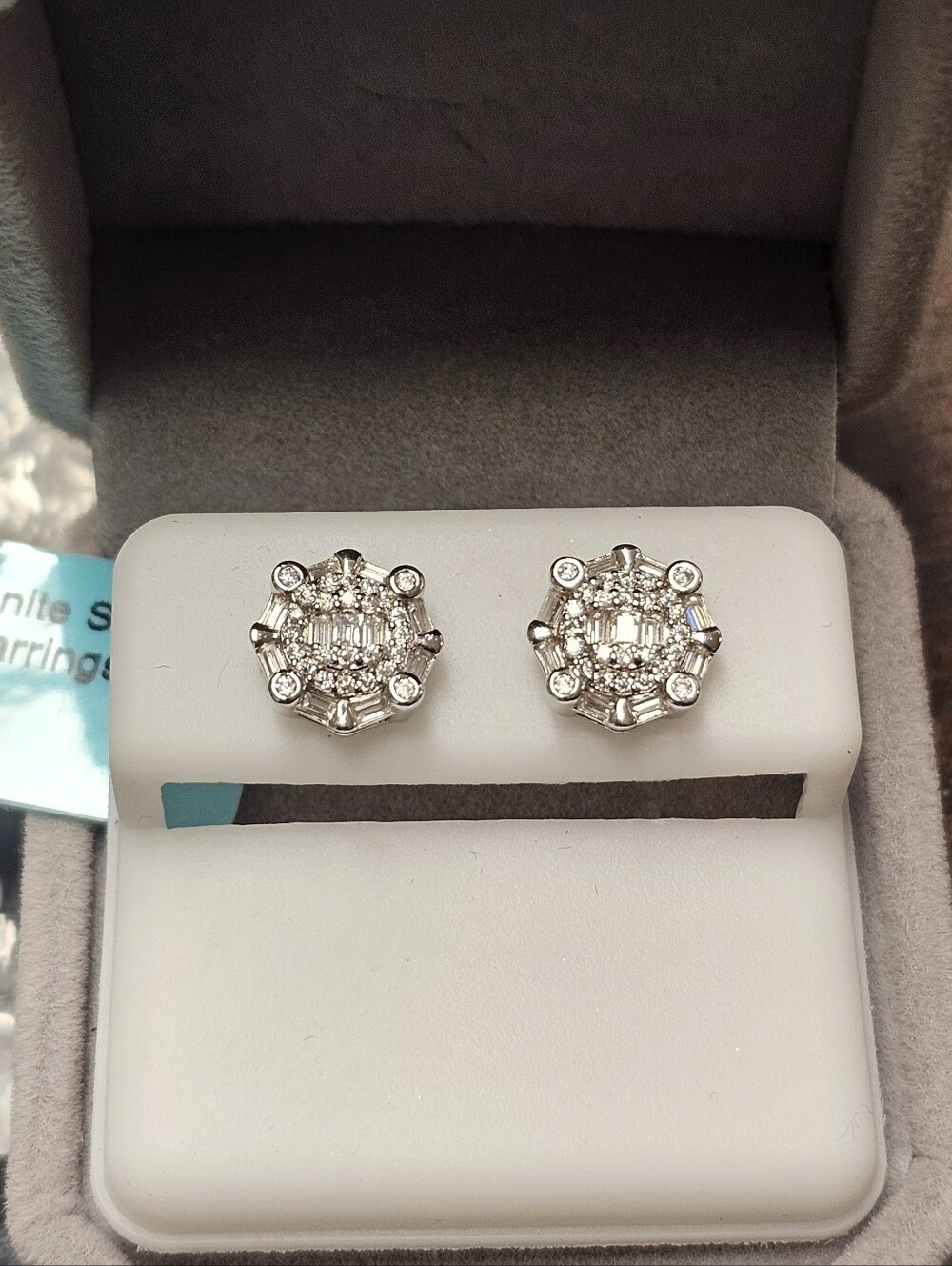 Classic Sterling Silver 925 Screw Back Moissanite Earrings